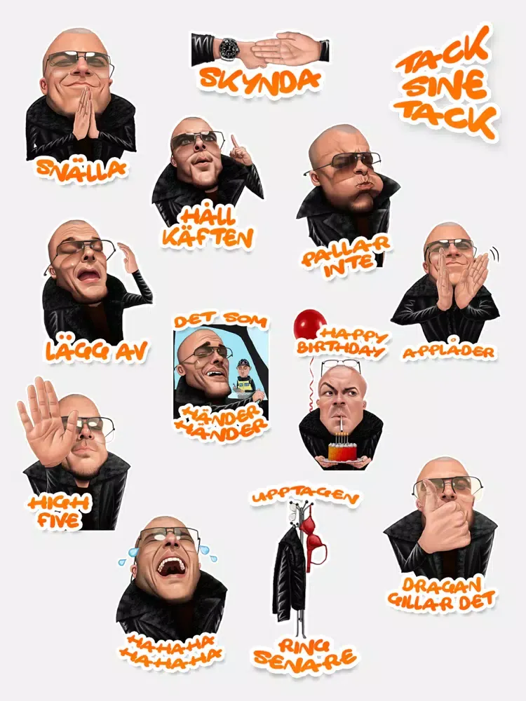 Tangkapan layar Dragan stickers iPad 