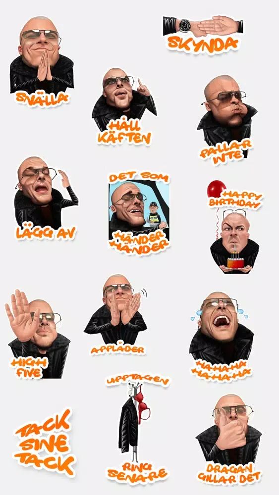 Tangkapan layar Dragan stickers