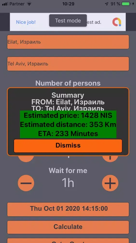 BookTaxi Calculator Ekran Görüntüleri