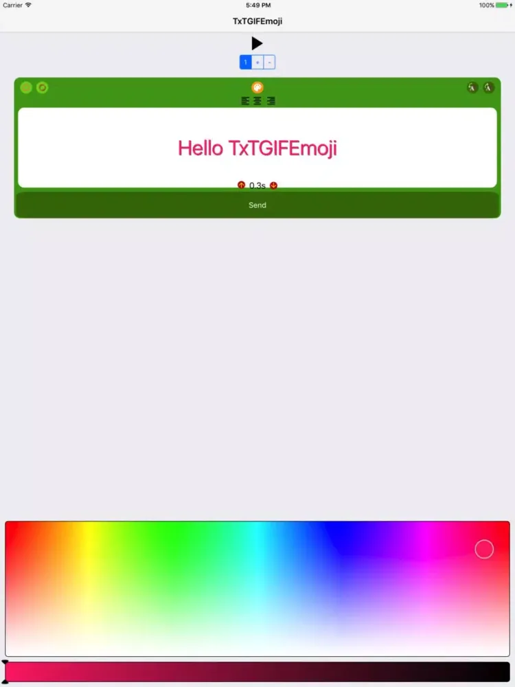 Capturas de tela do TxTGIFEmoji iPad