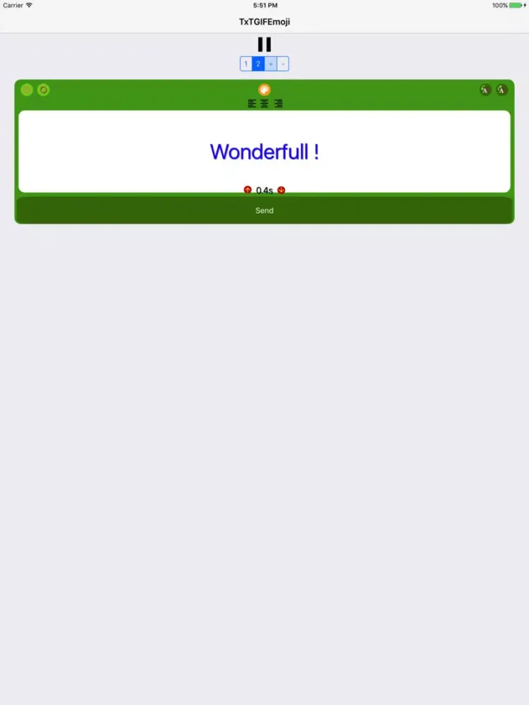 Capturas de tela do TxTGIFEmoji iPad