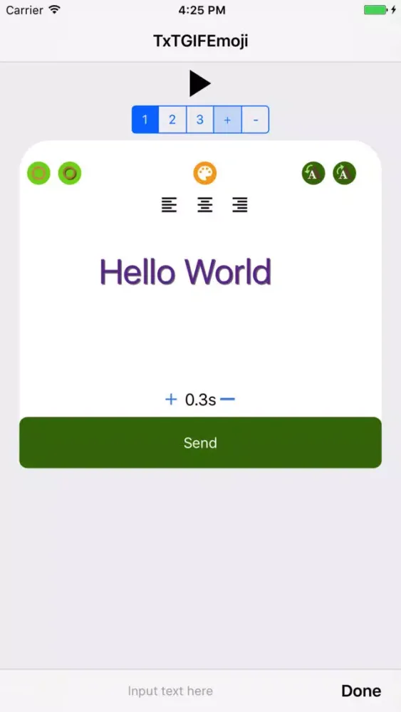 Capturas de tela do TxTGIFEmoji