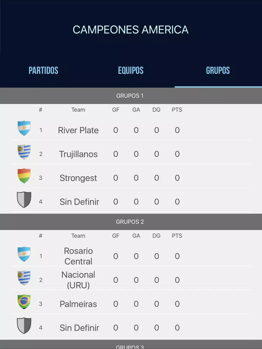 Tangkapan layar Campeones America iPad 