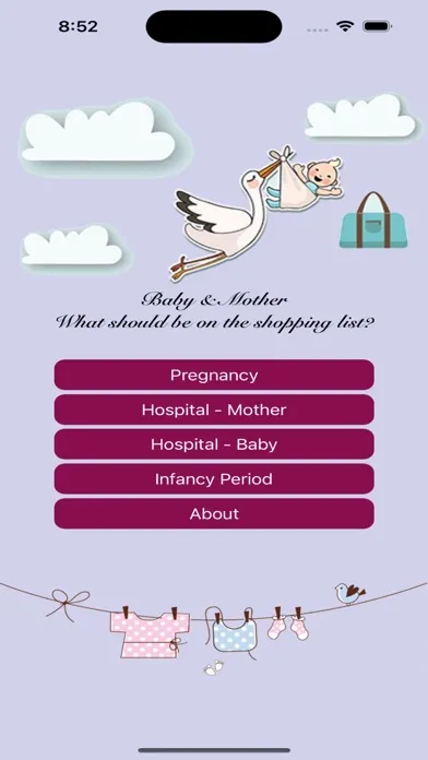 Скриншоты Baby & Mother Needs List