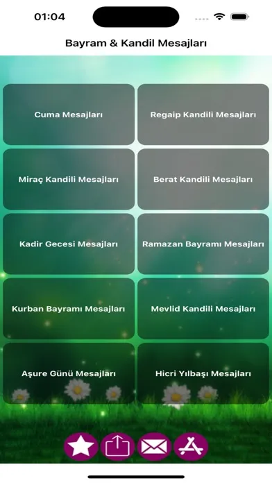 Capturas de tela do Cuma Bayram Kandil Mesajları