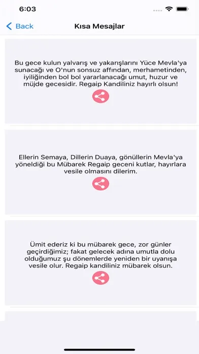 Capturas de tela do Cuma Bayram Kandil Mesajları
