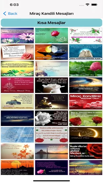 Capturas de tela do Cuma Bayram Kandil Mesajları