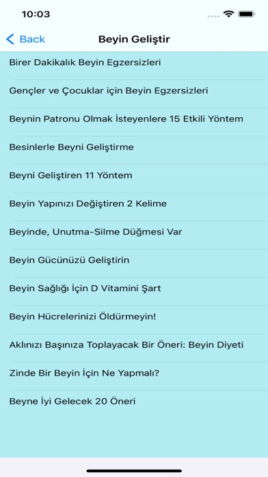 Beyin ve Hafıza Geliştir スクリーンショット