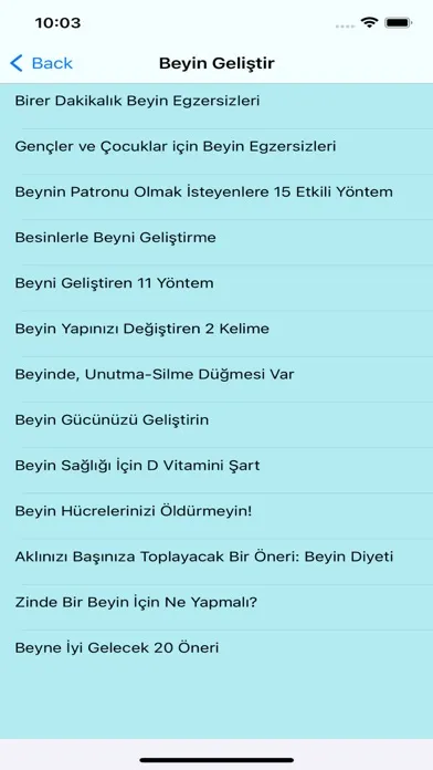 Beyin ve Hafıza Geliştir 스크린샷