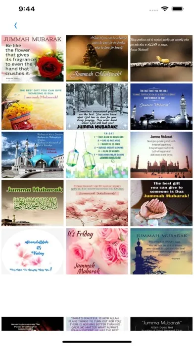 Tangkapan skrin Jumma Messages