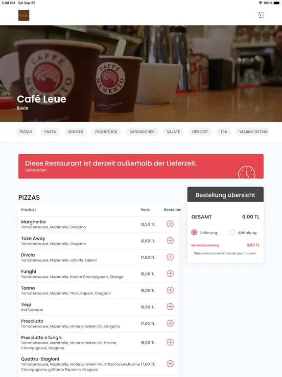 ภาพหน้าจอของ Café Leue iPad 