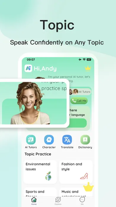 تصاویر AITalk-AI Language Tutor