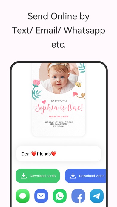 Tangkapan layar Invitation Maker Greeting Card