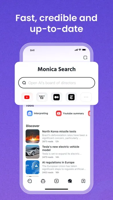 Monica AI: Chat, Create & Read سکرین شاٹس