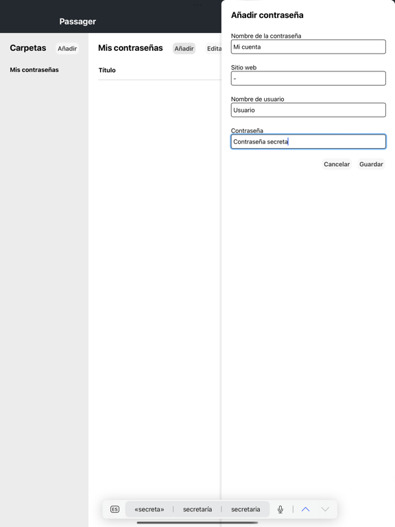 Passager Password Manager iPad 应用截图