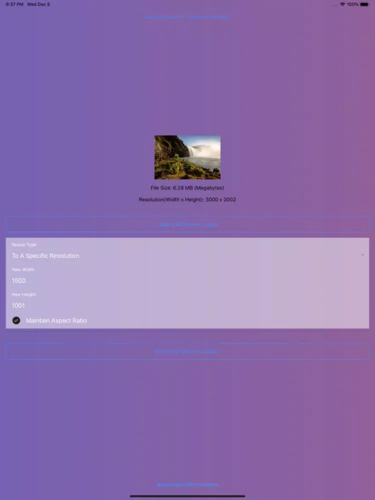 Image Resizer: Reduce & Resize iPad 스크린샷