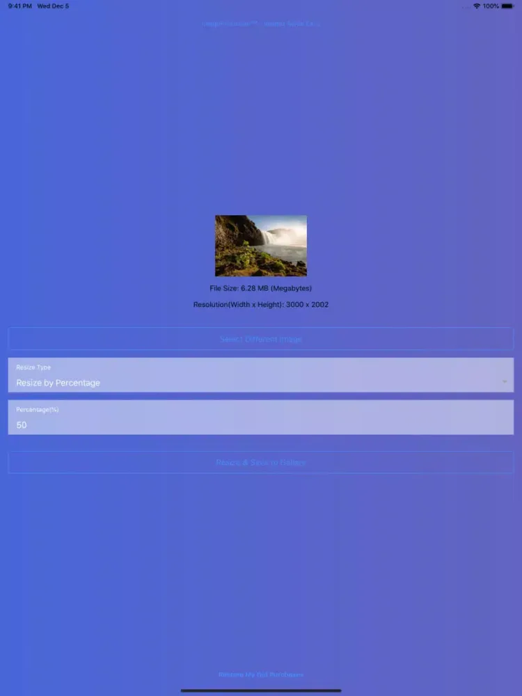 Image Resizer: Reduce & Resize iPad 스크린샷