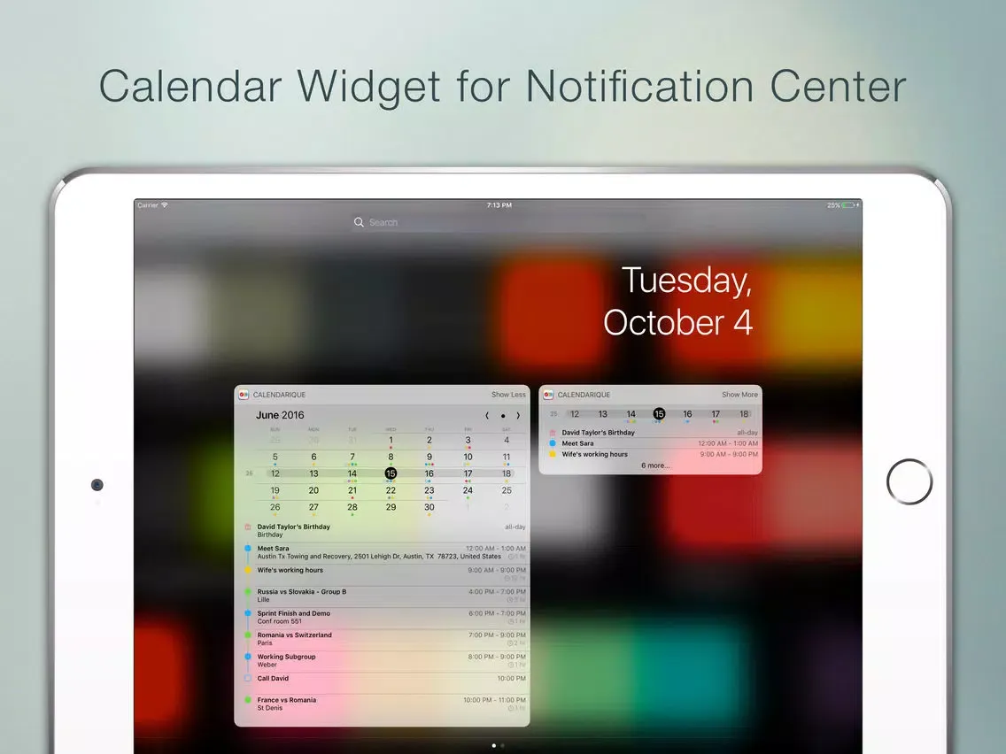 صور Calendarique iPad 