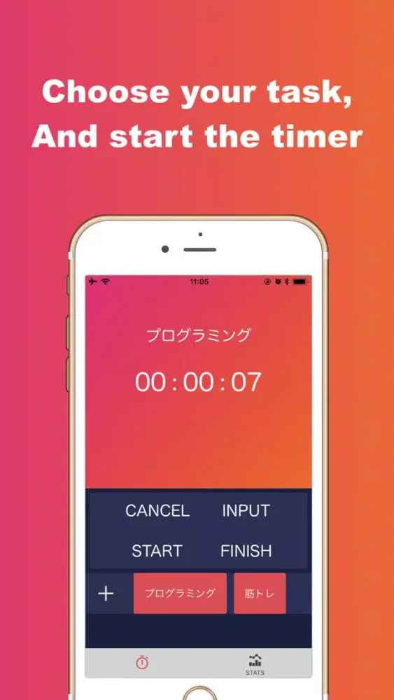 Tangkapan skrin GRIT TIMER - Commit timer