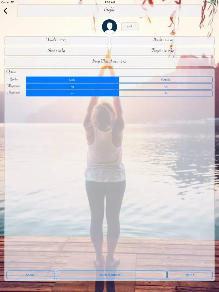 Weight Monitor & Control iPad  スクリーンショット