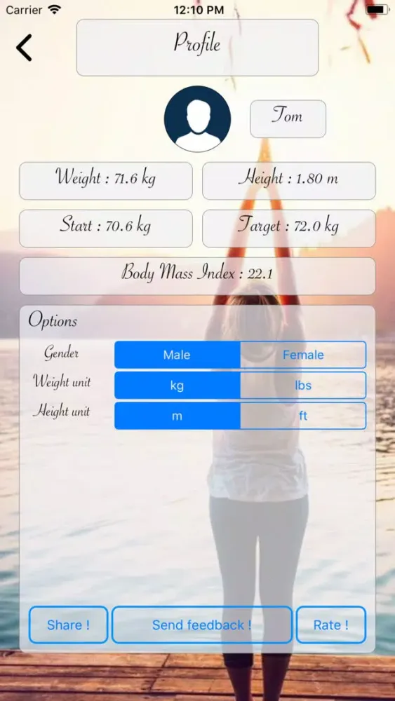 Weight Monitor & Control スクリーンショット