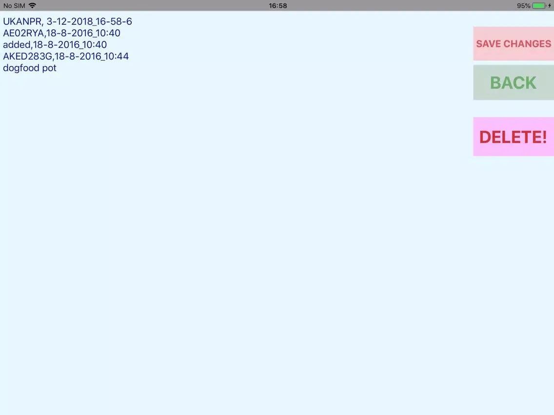 Tangkapan layar UK ANPR iPad 