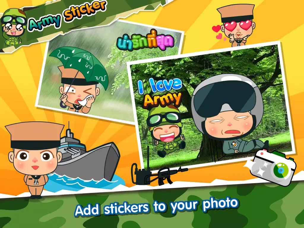 Captures d'écran de Army Sticker Free iPad 