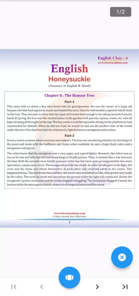 Capturas de pantalla de Class 6 English Guide 2024-25
