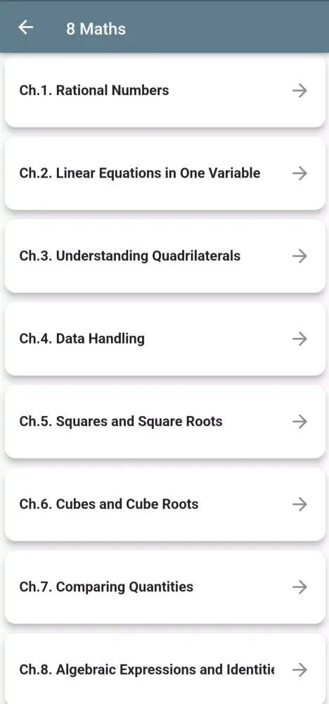 ภาพหน้าจอของ Class 8 Maths Guide 2024-25