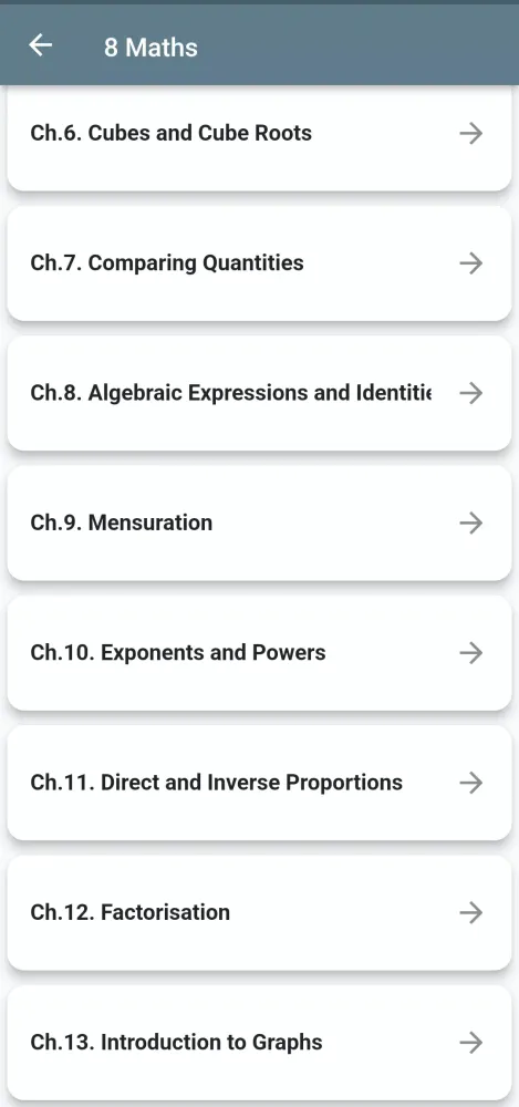 ภาพหน้าจอของ Class 8 Maths Guide 2024-25