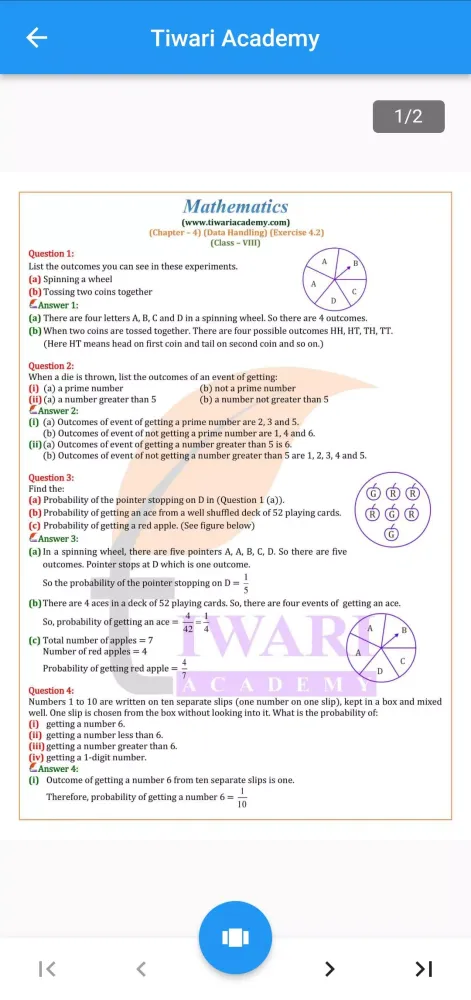 ภาพหน้าจอของ Class 8 Maths Guide 2024-25