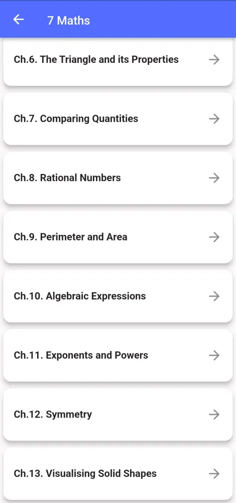 Class 7 Maths Guide 2024-25 Screenshots