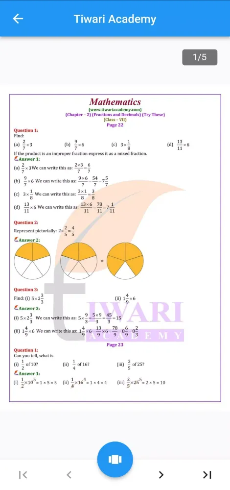 Class 7 Maths Guide 2024-25 Screenshots
