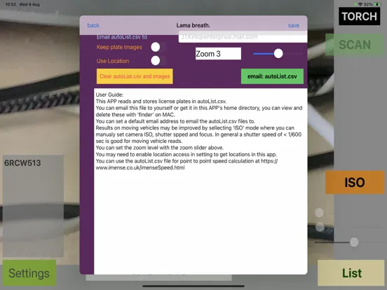 Zrzuty ekranu ALPR USA iPad 