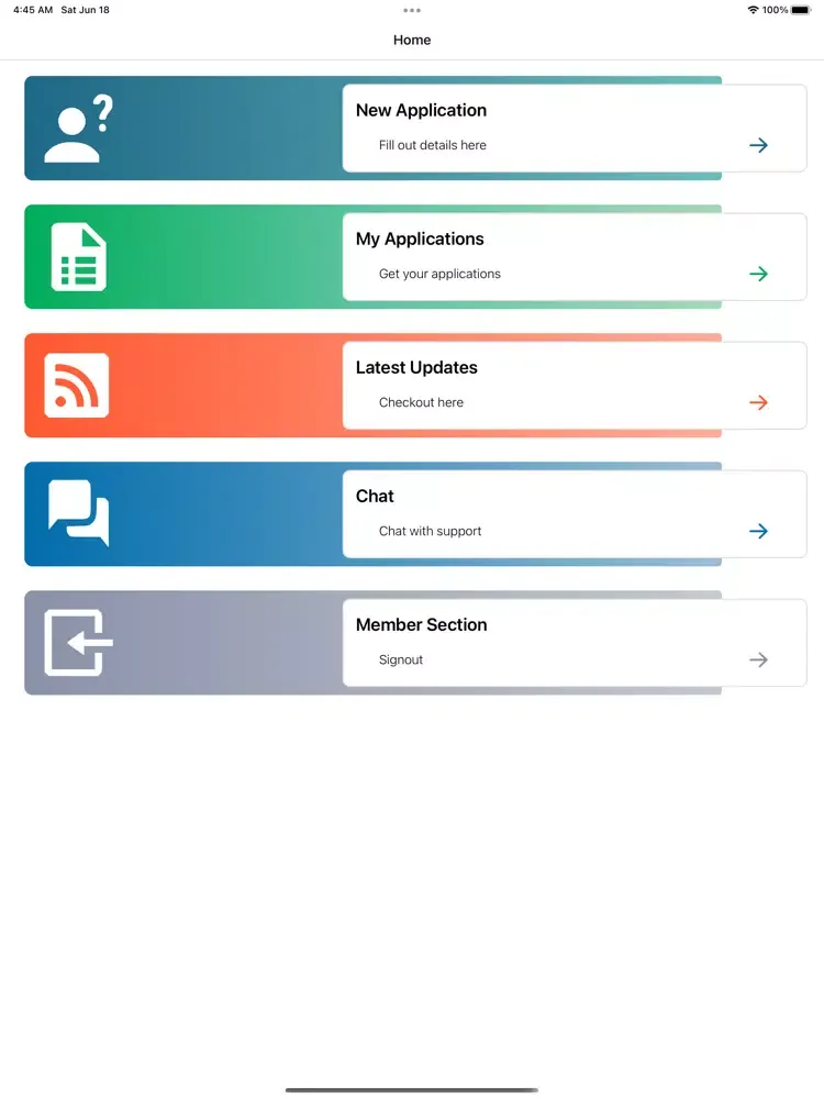 صور Immigration App iPad 