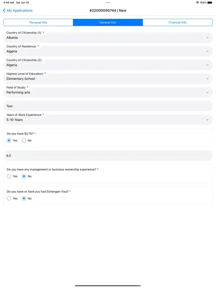 صور Immigration App iPad 