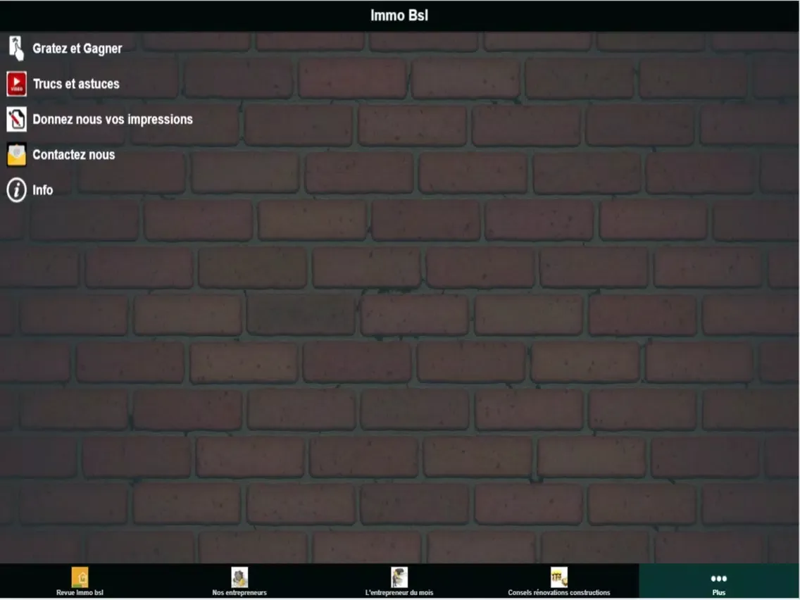 Ảnh chụp màn hình của IMMO BSL iPad 