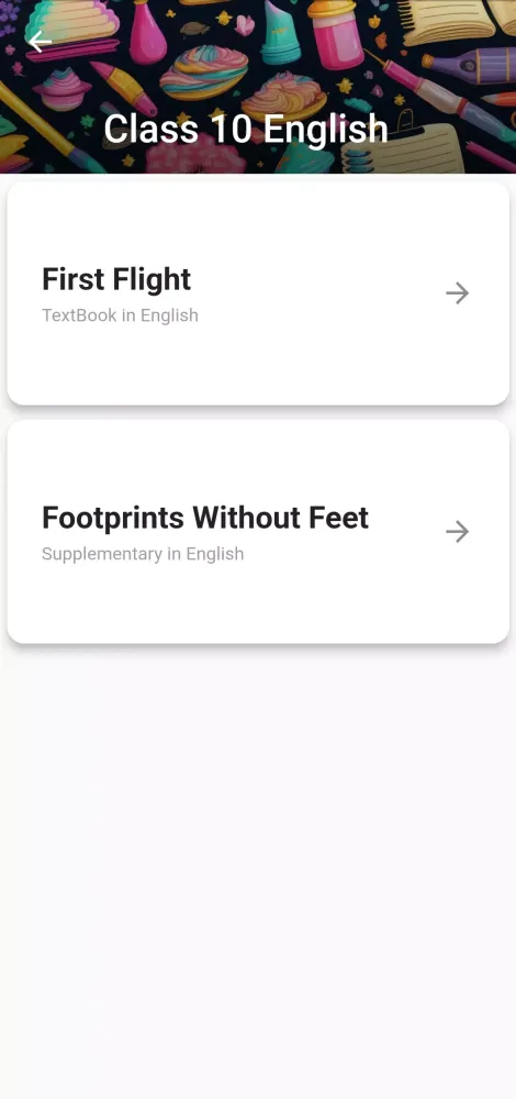 Tangkapan layar Class 10 English for 2024-25