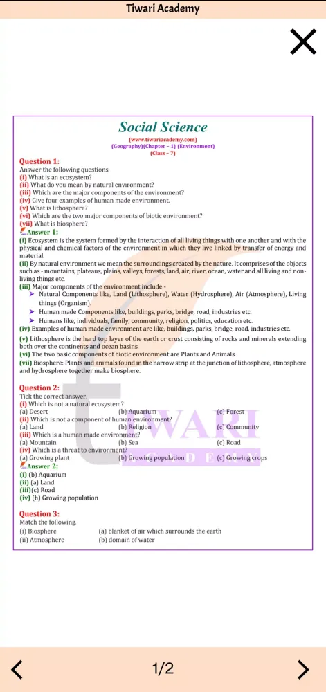 Class 7 Social Science 2024-25應用截圖