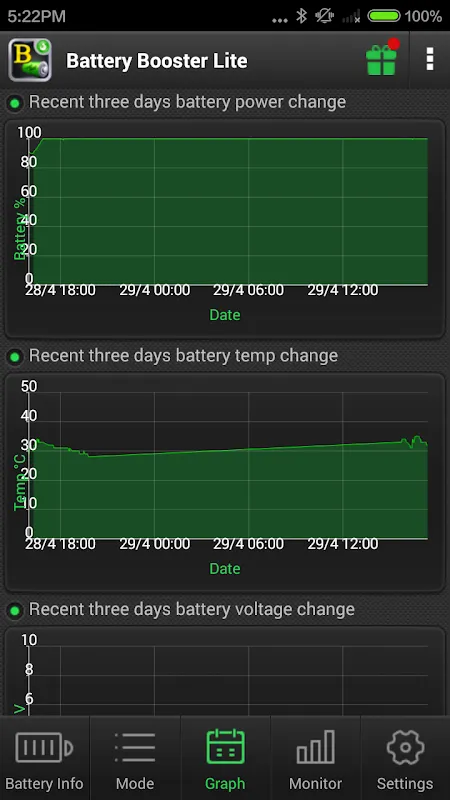 Capturas de pantalla de Battery Booster Lite