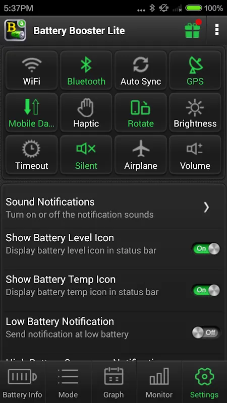 Capturas de pantalla de Battery Booster Lite