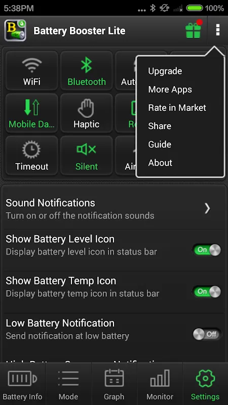 Capturas de pantalla de Battery Booster Lite
