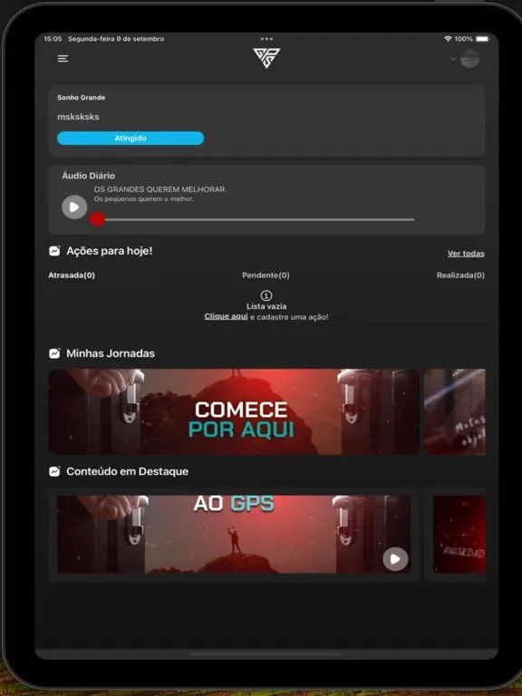 Tangkapan skrin Marca Passos iPad 