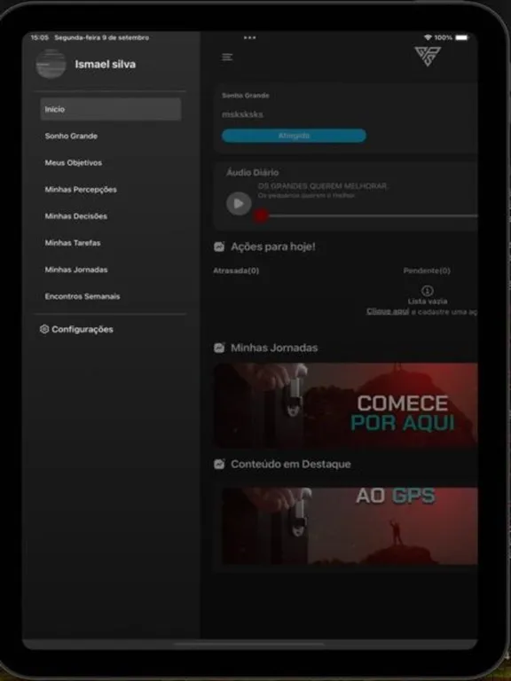 Tangkapan skrin Marca Passos iPad 