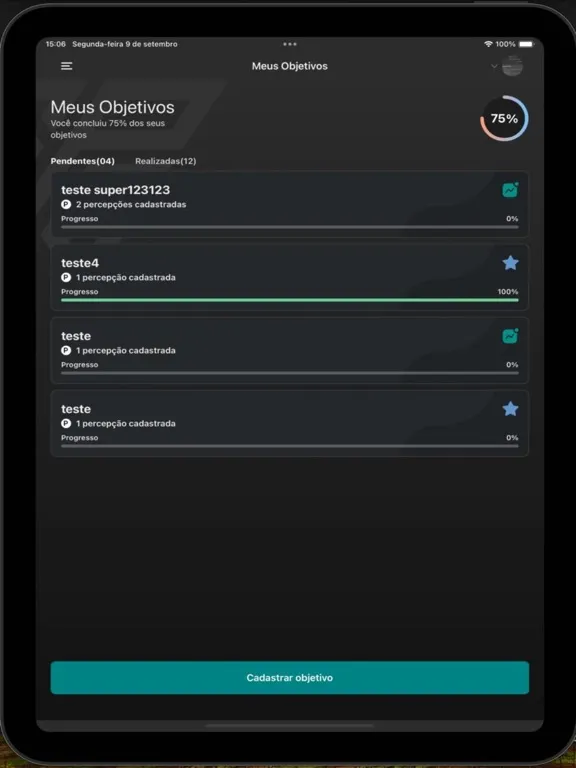 Tangkapan skrin Marca Passos iPad 