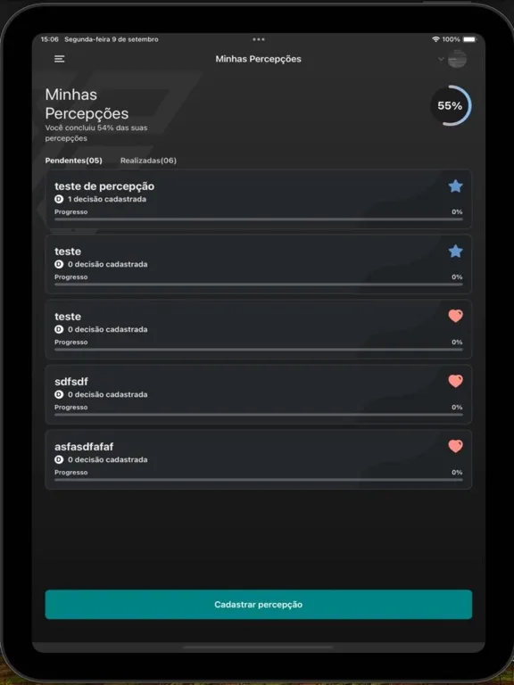 Tangkapan skrin Marca Passos iPad 