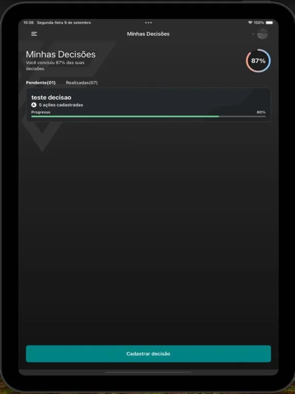 Tangkapan skrin Marca Passos iPad 