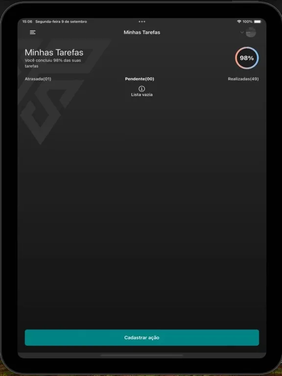 Tangkapan skrin Marca Passos iPad 
