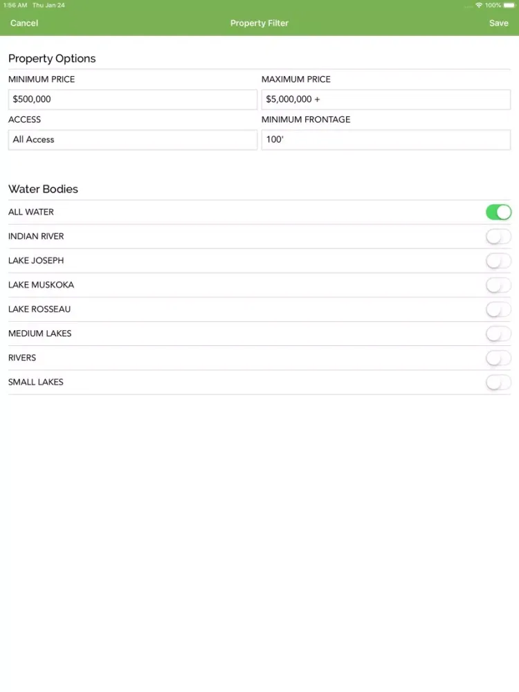 iMuskoka - Ontario Real Estate iPad  স্ক্রিনশট