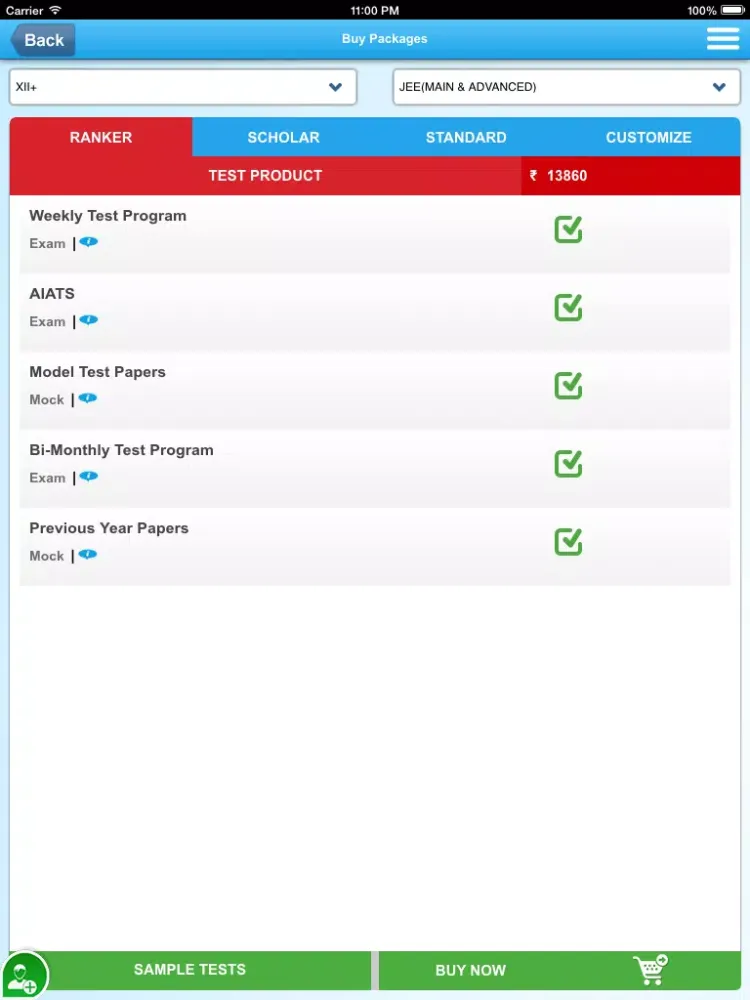 Aakash Test Guru iPad 应用截图